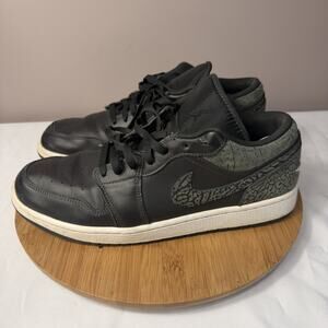 Jordan Air Jordan 1 Low Shoes Mens Size 13 Black Elephant Print FB9907-001